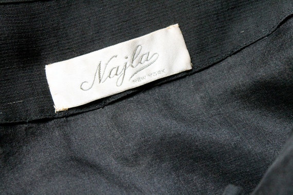 1950s Vintage Black “Najla” Quarter Sleeve Jacket wit… - Gem