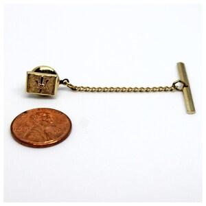 Vintage goudkleurige rechthoekige SWANK-stropdasspeld jaren 60 | Accessoires voor stropdassen | Kostuumaccessoires | Bruiloft | Cadeau | Bruidsjonkers | Accessoires voor bruidegom