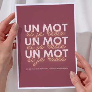 Carte Postale Humour – "Un mot et je reste", Réplique Culte Le Flambeau, Décoration Drôle et Originale Inspirée de l'Émission TV