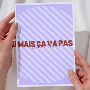 Carte Postale Humour TikTok – "Mais ça va pas ou quoi là ?" Réplique Culte, Décoration Drôle et Décalée, Art Numérique Original