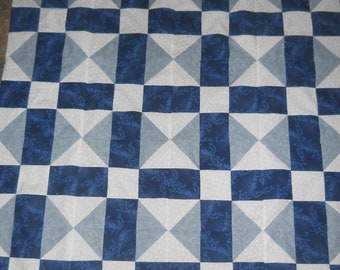 Blue   --  quilt top  **new**  (48 x 60)