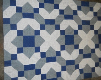 Blue   --  quilt top  **new**  (48 x 60)