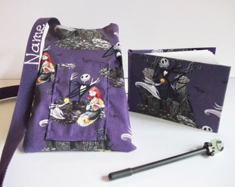 Disney Nightmare Before Christmas Jack Skellington autograph book bag with book bag and pen.  FREE personalization. Adjustable strap