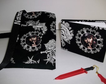 Disney Pirates of the Caribbean autograph book bag with book, bag and pen and autograph book PERSONALIZED for FREE Adjustable strap