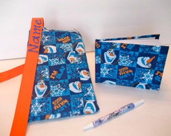 Disney Frozen Olaf  autograph book bag with book and pen PERSONALIZED for FREE adjustable strap