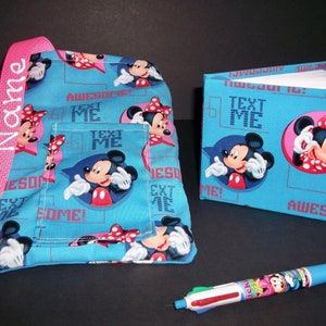 Disney Mickey Minnie Mouse autograph book bag with book, bag and pen and autograph book PERSONALIZED for FREE Adjustable strap Text Me