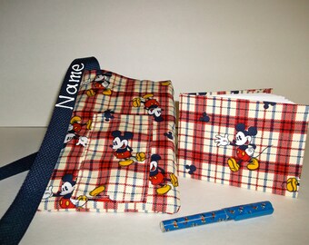 Disney Minnie and Mickey Mouse autograph book bag with book, bag and pen and autograph book PERSONALIZED for FREE Adjustable strap