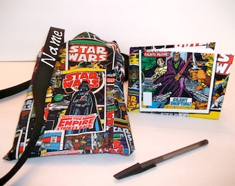 Disney STAR WARS Comic autograph book bag with book, bag, and pen Personalized for FREE adjustable strap