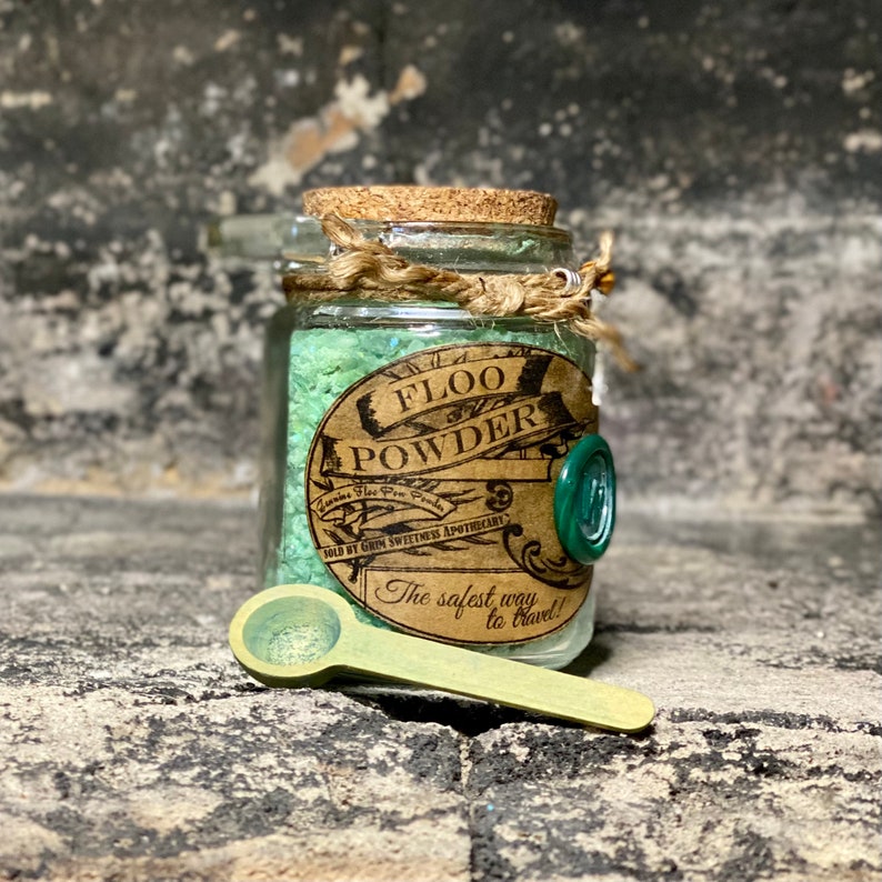 Floo Powder A Magic Powder Apothecary Jar Mantle Decoration Etsy