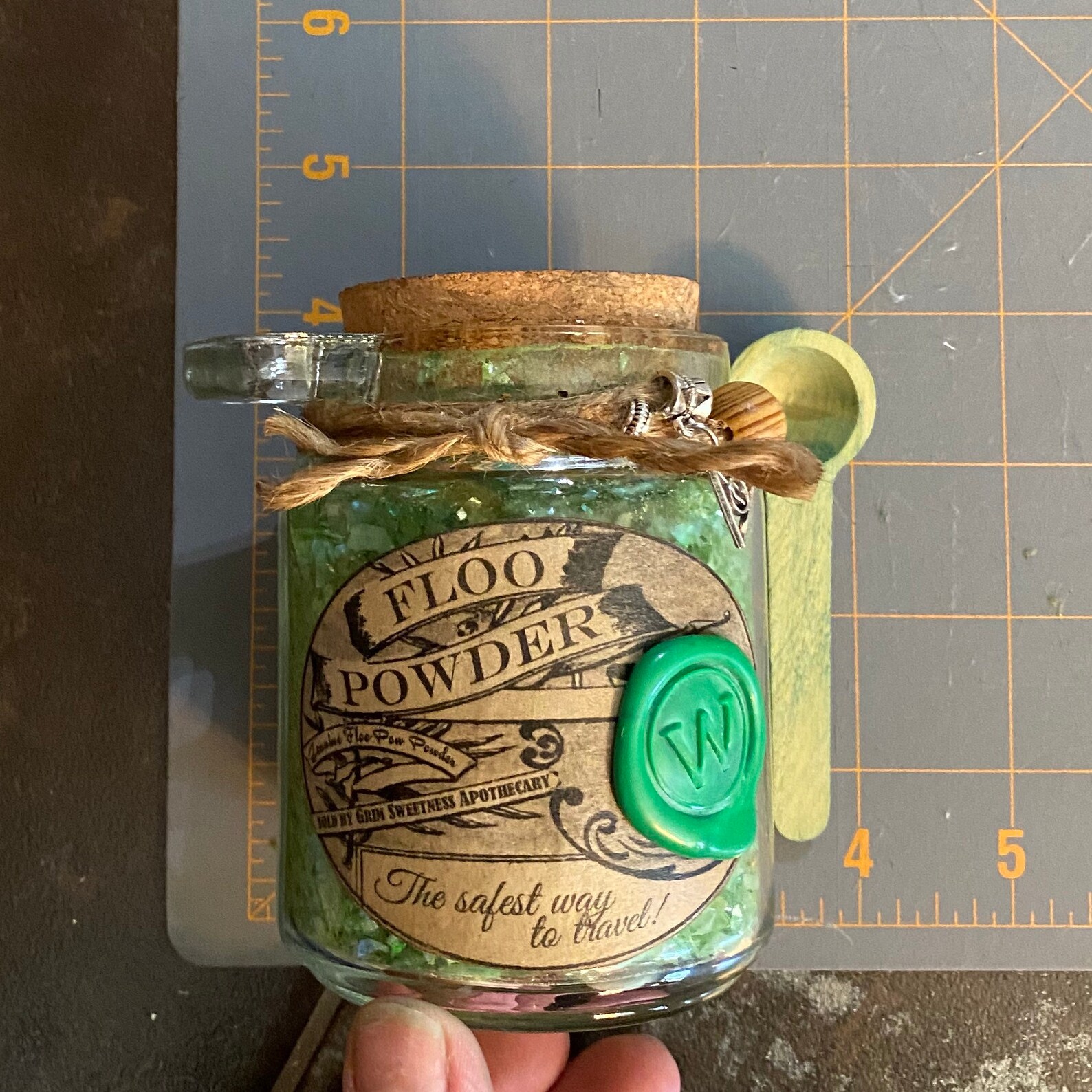 Floo Powder A Magic Powder Apothecary Jar Mantle Decoration Etsy