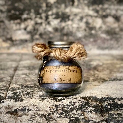Unicorn Hair, A Magical Potion Ingredient Bottle, Apothecary Jar