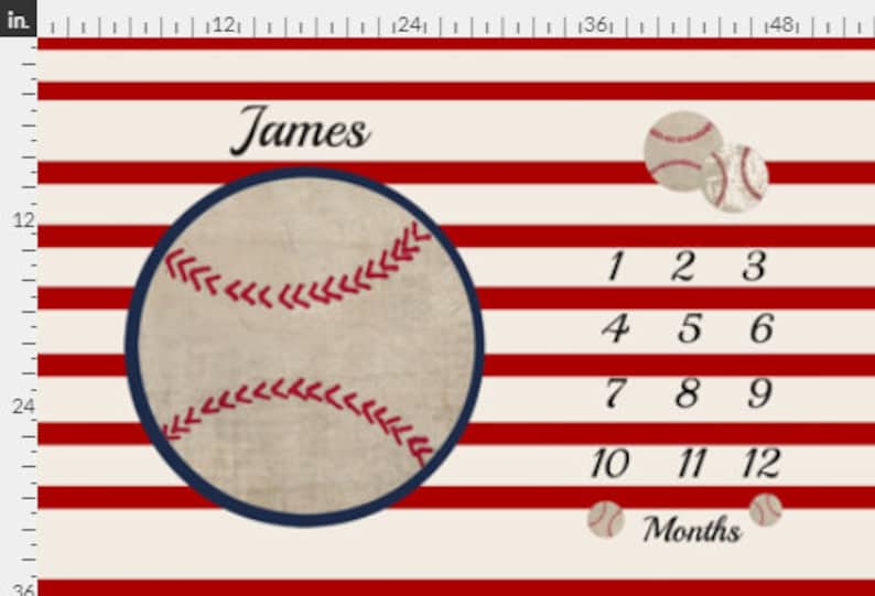 Organic Cotton Fabric Yard |Monogram Blank-Monthly Milestone Baseball /& Football Baby Fabric Fleece Cotton Gauze Can PERSONALIZE Minky