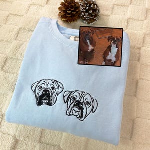 Sudadera bordada con retrato de perro personalizado Comfort Colors® - Camiseta personalizada para mascotas - Sudadera personalizada con rostro y nombre de mascota - Regalo personalizado