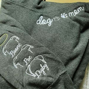 Custom Dog Sweatshirt - Personalized Dog Ears Sweatshirt with Name - Christmas Gift - Dog Dad Gift for Pet Gift for Him - Pet Lovers Gift