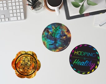 Hula Hoop Stickers. Hoop Sticker. Hooper Decals. Hula Hooping Graphics. Stickers