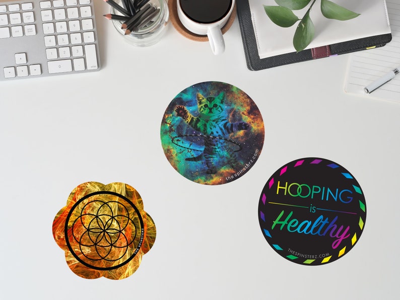 Hula Hoop Stickers. Hoop Sticker. Hooper Decals. Hula Hooping Graphics. Stickers image 1