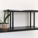 Hannah Wong reviewed Vintage black wooden wall shelf | wood display shelf | indoor plant shelving
