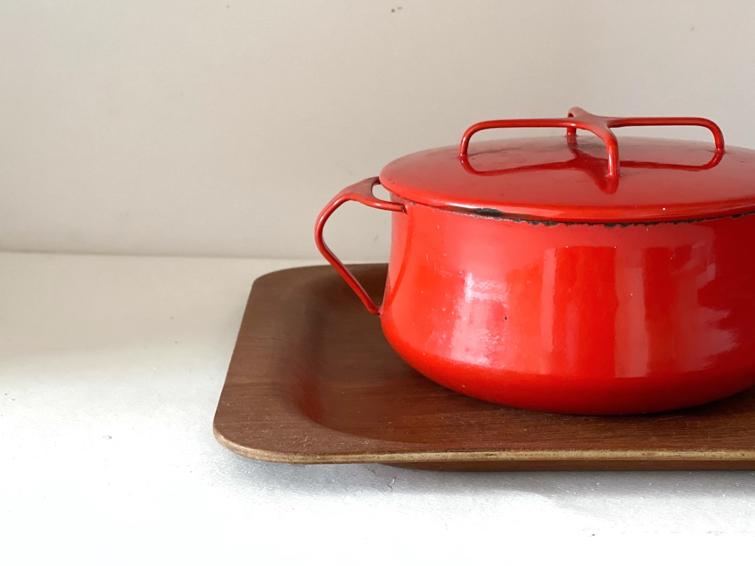 Vintage Dansk Kobenstyle Two Quart Dutch Oven Red Orange Etsy