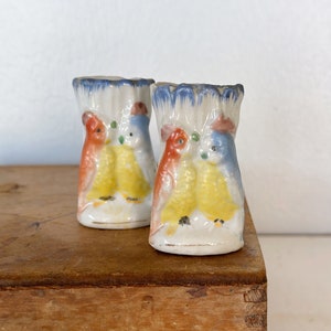 Vintage Japanese bud vase occupied Japan parrot image 3