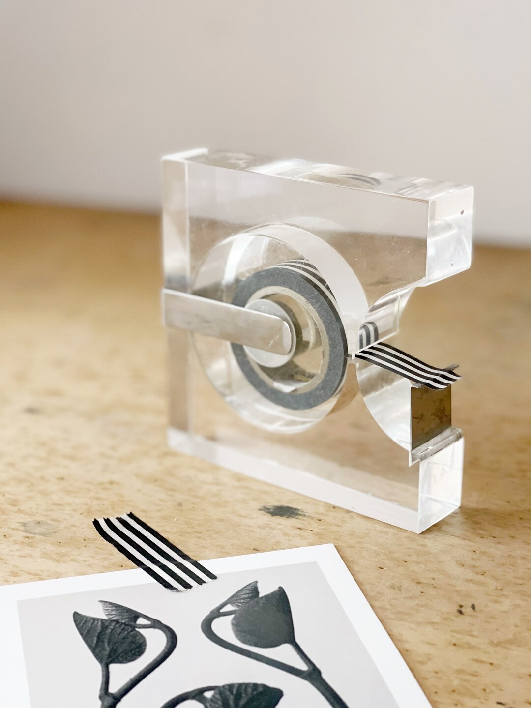 Vintage Midcentury Lucite Tape Dispenser MOMA NY Design Study Robert