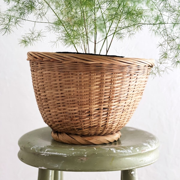 Wicker Planter Etsy