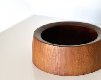 RARE Vintage Dansk teak serving bowl | wooden salad | wood | made in Denmark