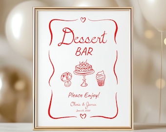 That's Amore Dessert Bar Sign Template, Self-Edit, Corjl, AM