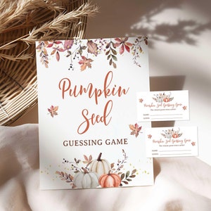 Herbst Kürbiskern Zeichen & Tickets, Herbst Kürbis Saison Duschspiel, Neutral, SOFORTIGER DOWNLOAD, FS31