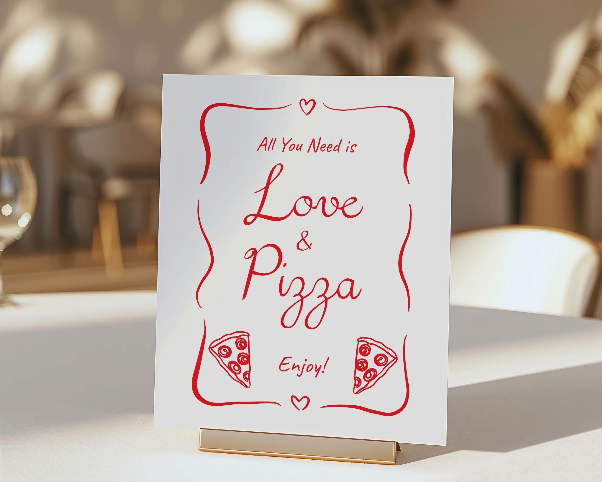 All You Need is Love and Pizza - Etsy