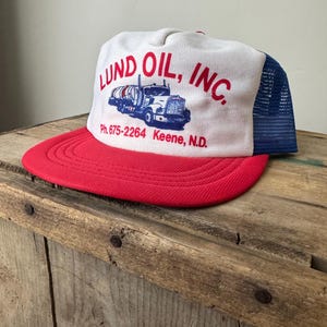 Vintage Lund Oil Inc. SnapBack Trucker Cap