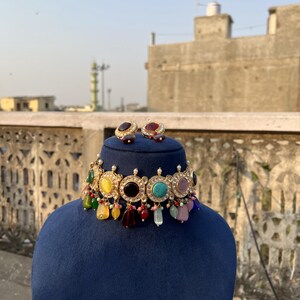 Sabyasachi Inspired Designer kundan Set, Kundan Choker, Kundan Bridal Choker Set, Customizable Kundan Bridal Sets, Royal Kundan Sets