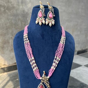 High Quality Uncut Polki Kundan Necklace with Earrings/ Wedding Necklace Set/ Sabyasachi Inspired Kundan Jewellery/ Indian Kundan Jewellery