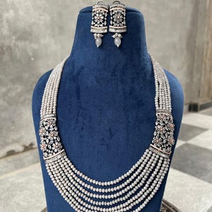 High Quality Uncut Polki Kundan Necklace with Earrings/ Wedding Necklace Set/ Sabyasachi Inspired Kundan Jewellery/ Indian Kundan Jewellery