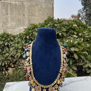 Sabyasachi Inspired Designer kundan Set, Multi Kundan Necklace, Kundan Bridal Choker Set, Customizable Kundan Bridal Sets, Royal Kundan Sets