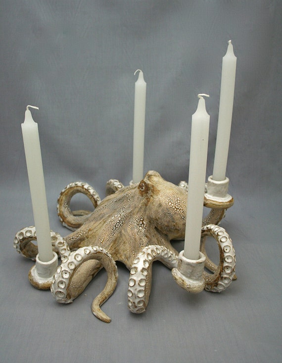 Candle, Pitcher, Lemon and Octopus