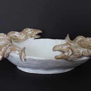 Ceramic Double Eel Platter by Shayne Greco. Beautiful mediterranean glazed pottery. image 2