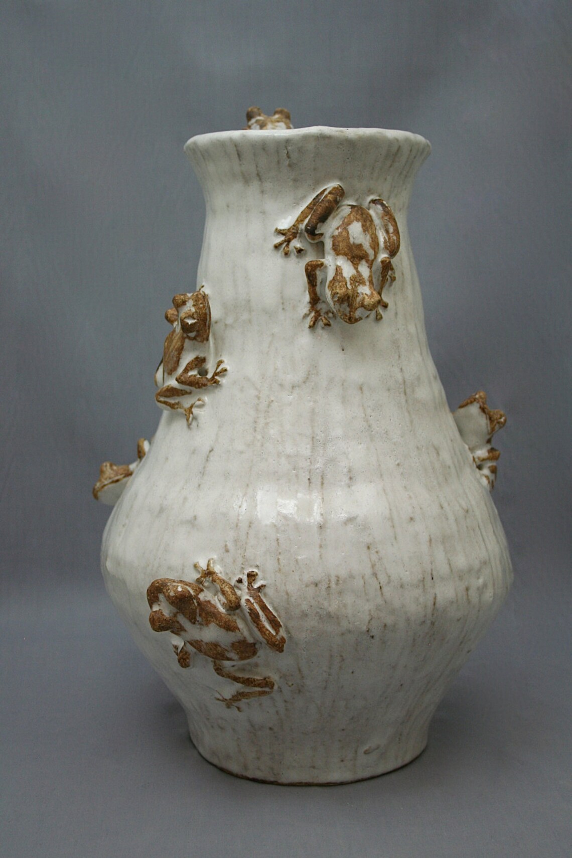 Large Ceramic Tree Frog Vase by Shayne Greco Beautiful Mediterranean