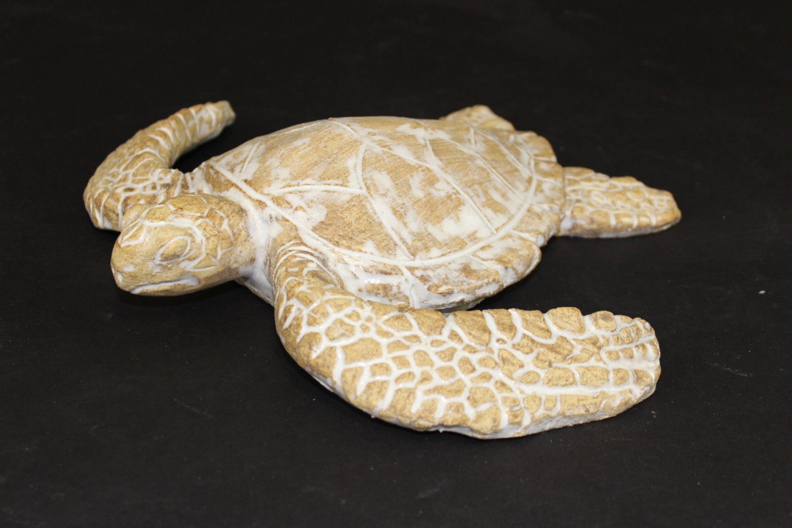 Small Hand Made Ceramic Sea Turtle Wall Hanging/coffee Table Etsy