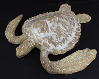 Large Hand made Ceramic Sea Turtle Wall hanging/coffee table decor by Shayne Greco Beautiful Mediterranean Pottery