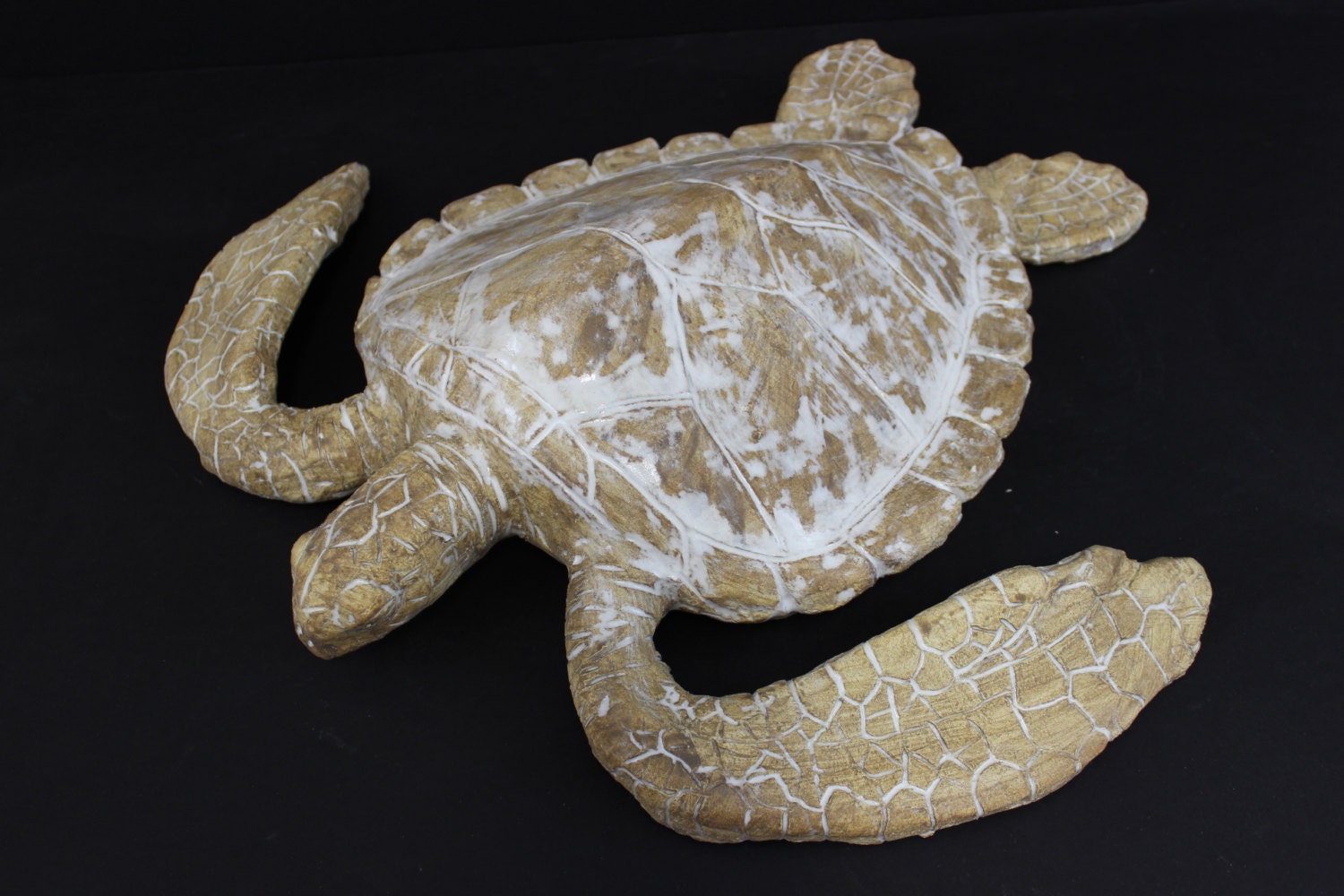 Large Hand made Ceramic Sea Turtle Wall hanging/coffee table decor by Shayne Greco Beautiful Mediterranean Pottery