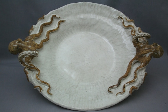 Ceramic Round Octopus Serving Platter By Shayne Greco Image 0