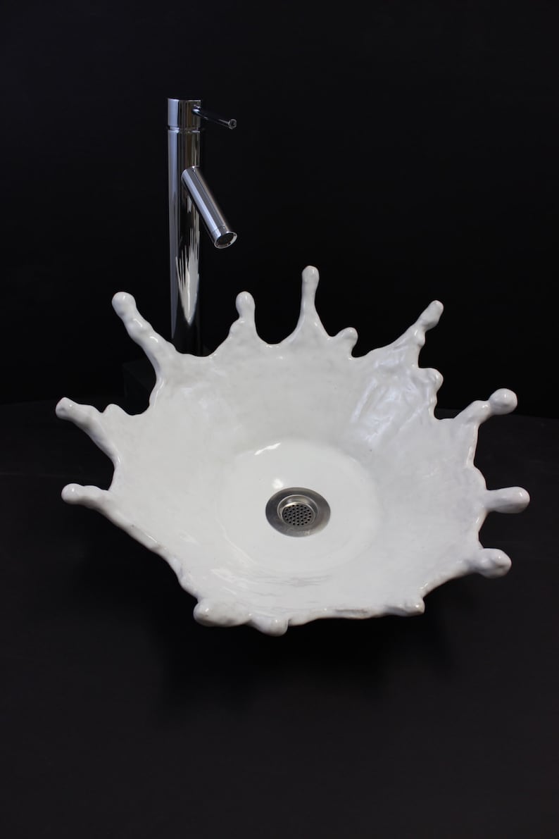 Large Hand Made Ceramic Splash Vessel Sink by Shayne Greco Beautiful