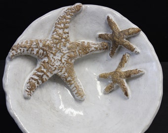 Handmade Ceramic Starfish Bowl by Shayne Greco, Mediterranean Pottery