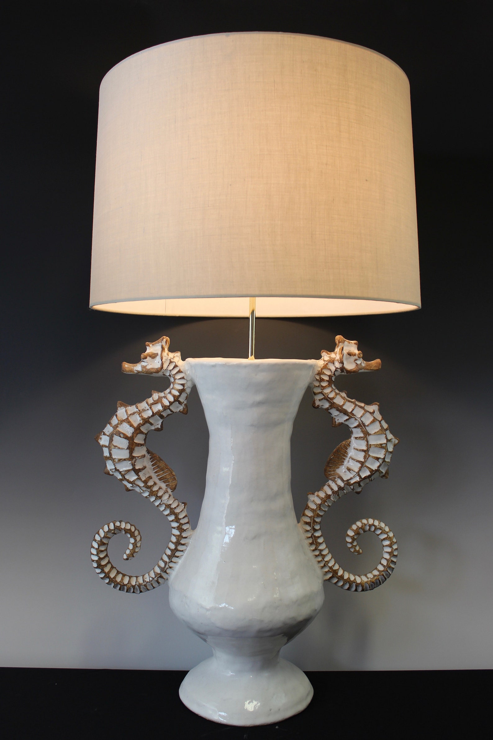 Ceramic Seahorse Lamp by Shayne Greco Beautiful Nautical Shabby Chic ...