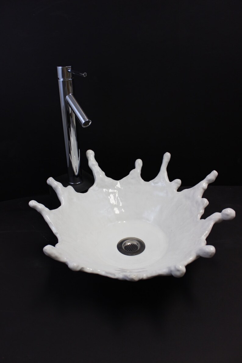 Large Hand Made Ceramic Splash Vessel Sink by Shayne Greco Beautiful