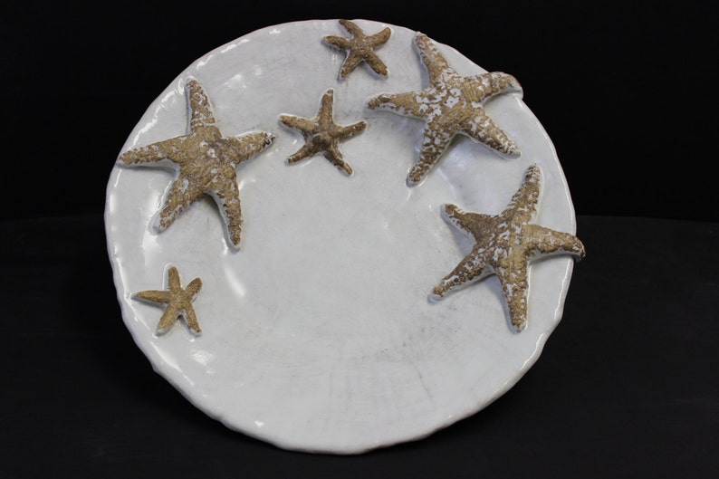 Nautical Ceramic Starfish Serving Platter by Shayne Greco Etsy