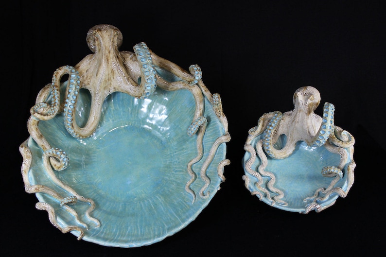Large Ceramic Octopus Bowl by Shayne Greco Beautiful Etsy