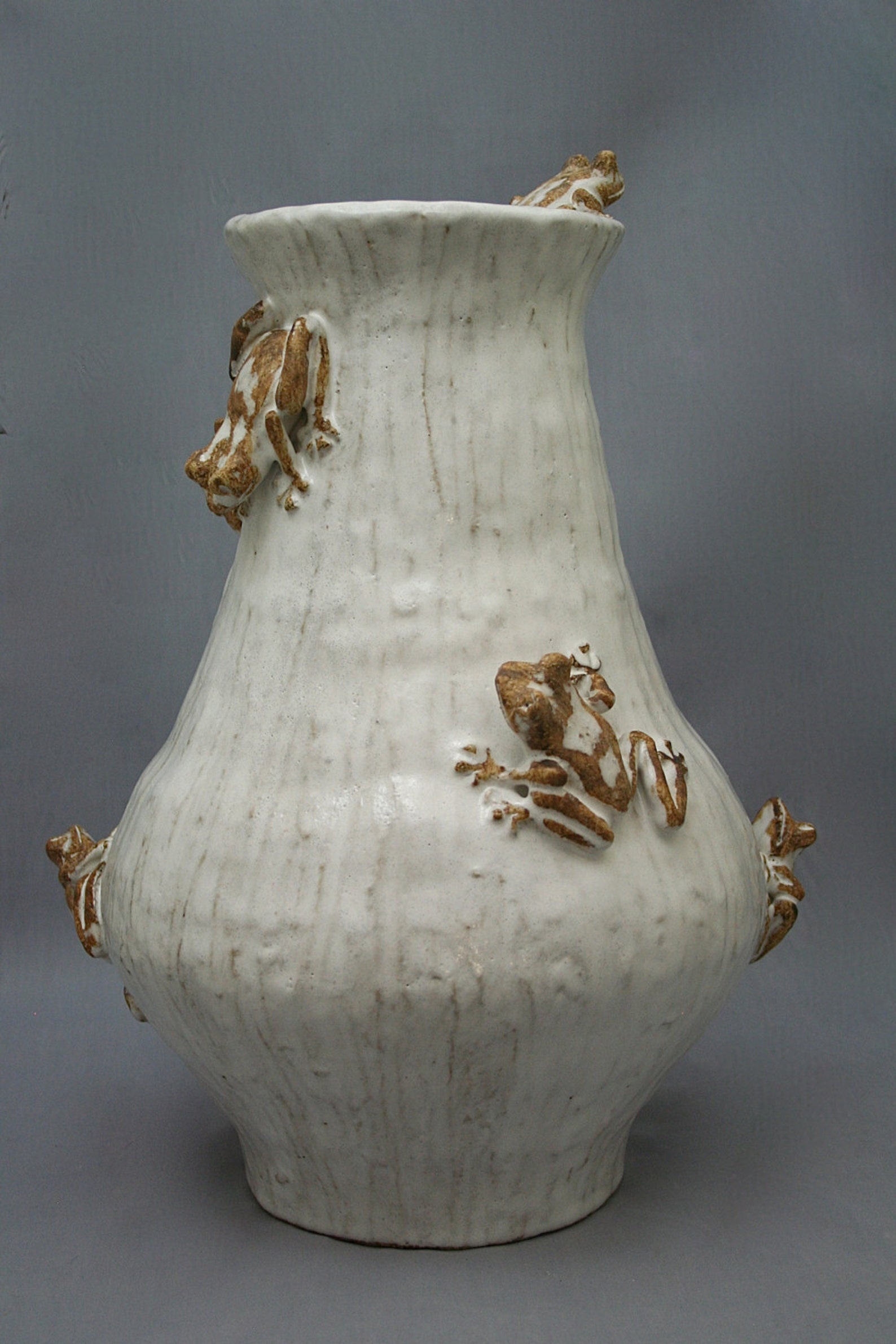 Large Ceramic Tree Frog Vase by Shayne Greco Beautiful Mediterranean