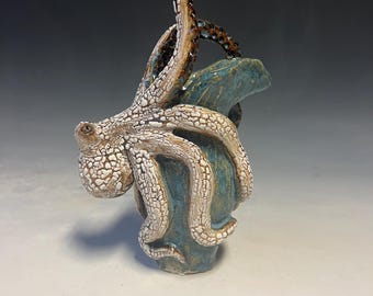 Mini Octopus Pitcher in Ocean Blue