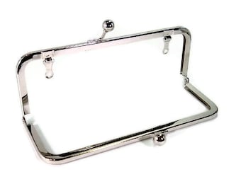 8x3 Nickel Purse Frame with Drop Down Loops  FREE US SHIPPING